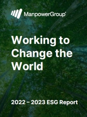 ManpowerGroup ESG Report 2022-2023: Working to Change the World Thumbnail Image